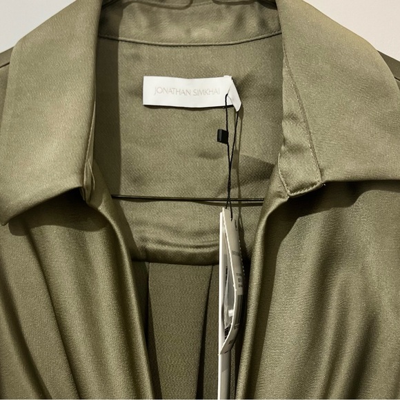 NWT JONATHAN SIMKHAI Roma Mini Dress in Willow Size Small - Picture 11 of 12